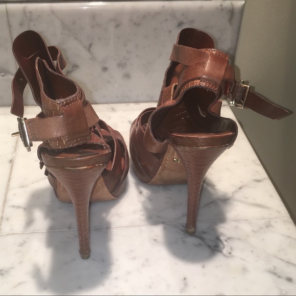SCHUTZ PLATFORM OPEN TOE HIGH HEEL SHOES SIZE 7 - Picture 4 of 8